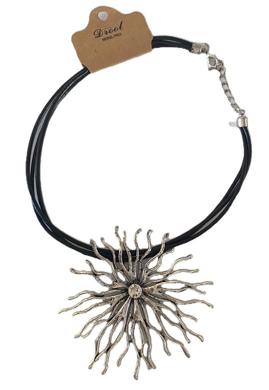 Collar araña plata