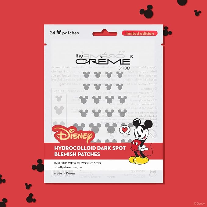 The Crème Shop Parches Hidrocoloides para El Acné de Mickey Mouse | Infundido Con Ácido Glicólico