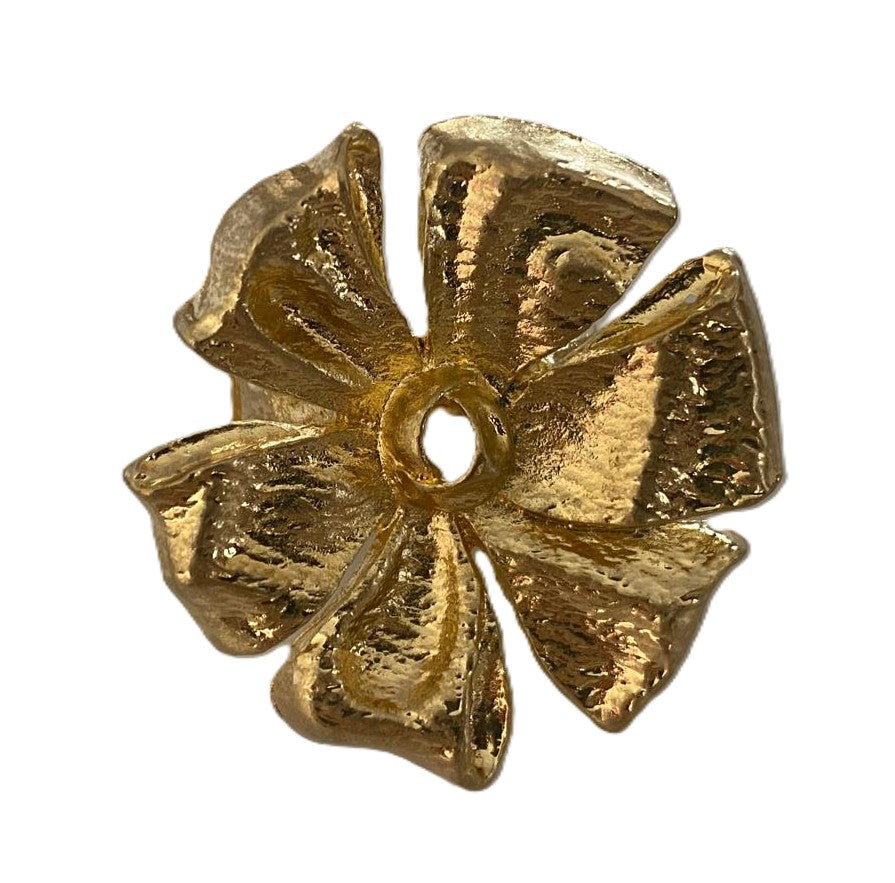 Anillo flor dorado