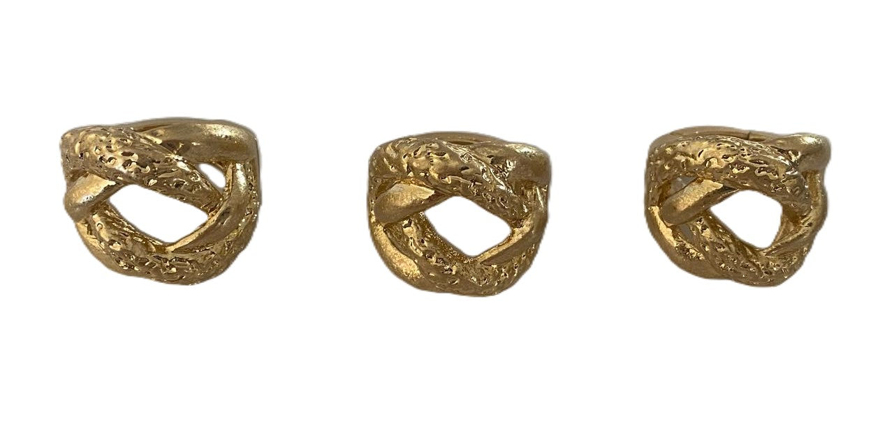 Anillo trenza dorado