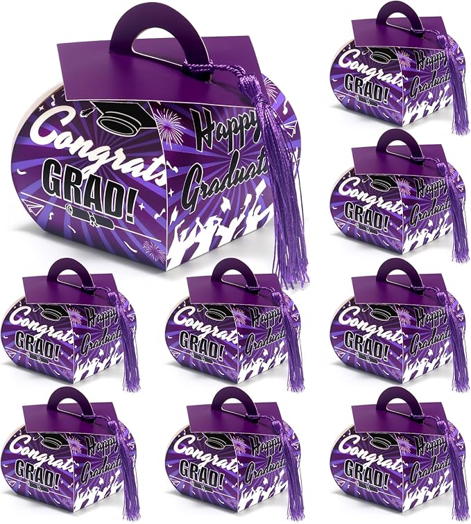 COTOPHER 36 cajas de regalo de graduación con borla, cajas de dulces de graduación
