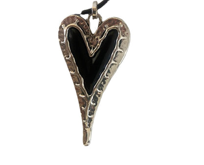 Collar corazón plateado