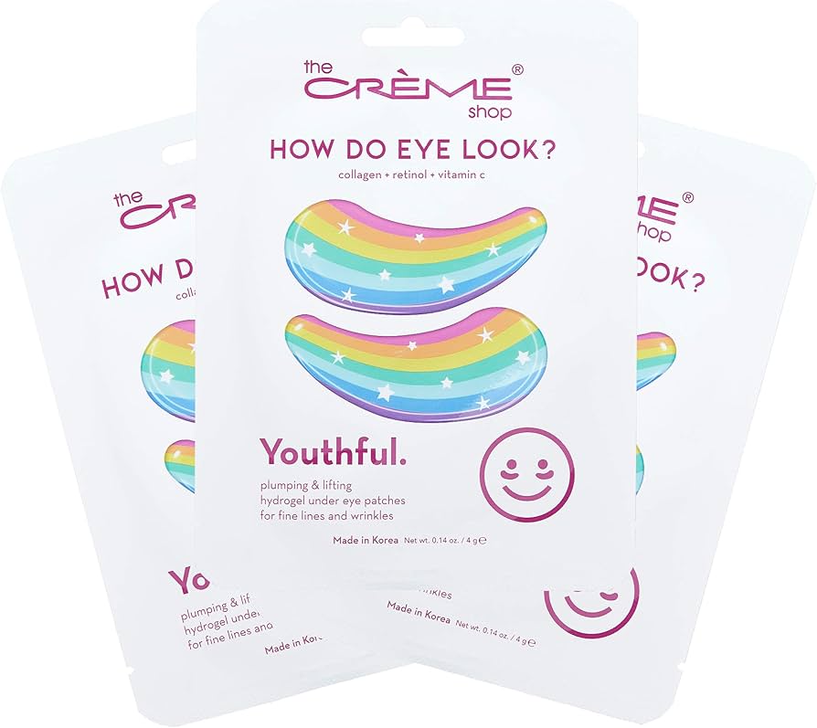 The Creme Shop How Do Eye Look? - Parches listos debajo de los ojos para desinflar e iluminar