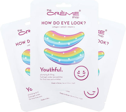 The Creme Shop How Do Eye Look? - Parches listos debajo de los ojos para desinflar e iluminar