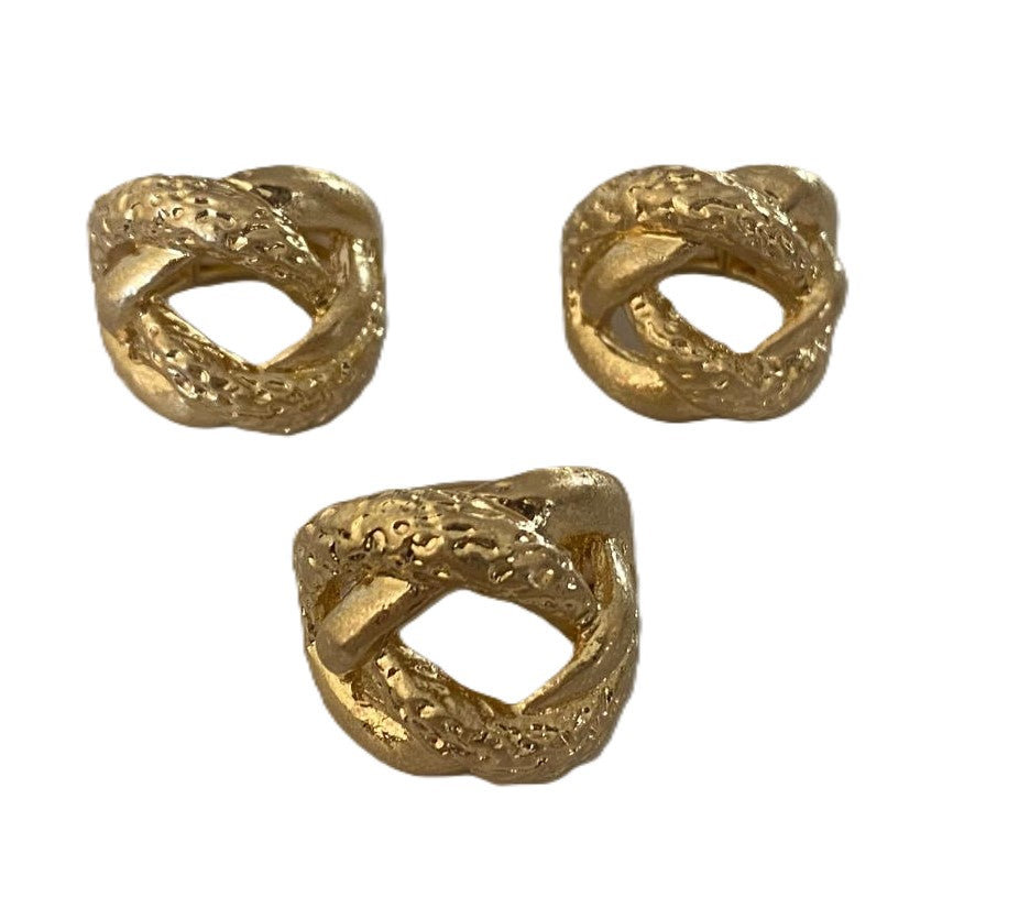 Anillo trenza dorado