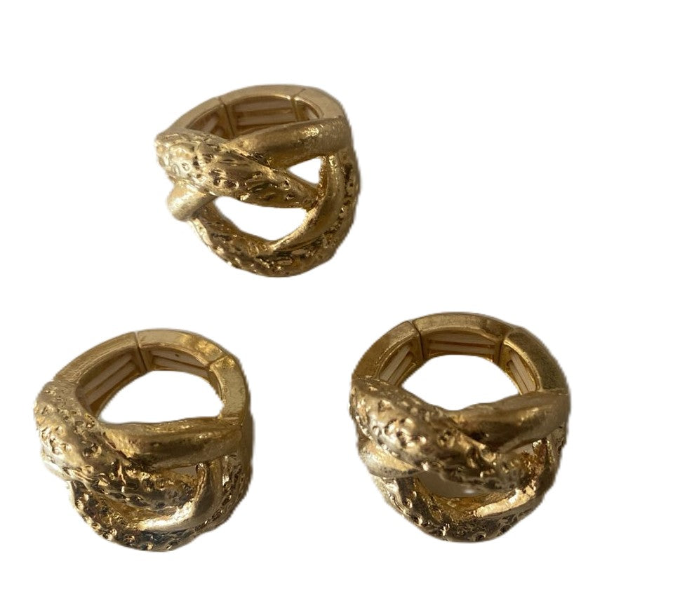 Anillo trenza dorado