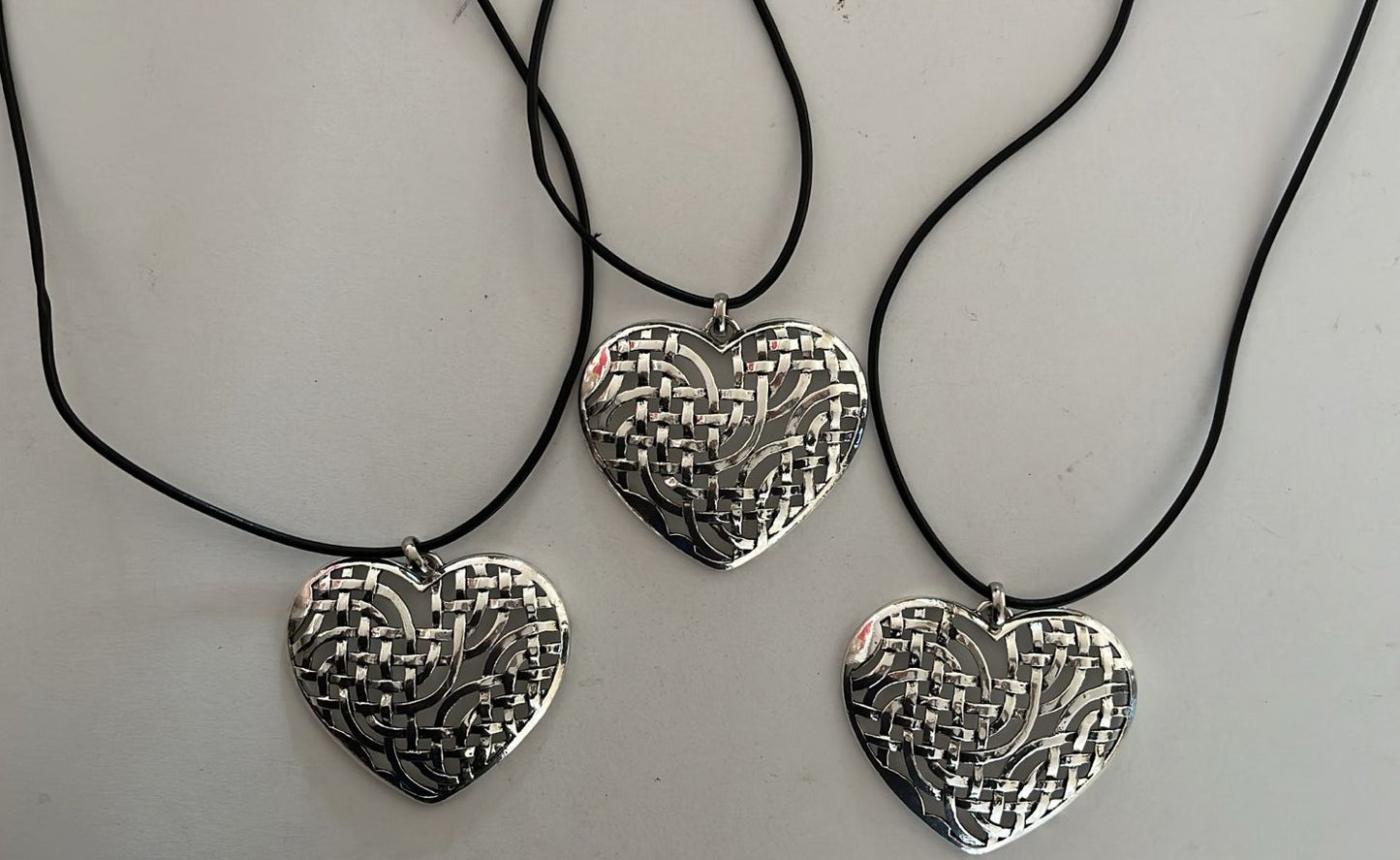 Collar Corazón Grande color plata